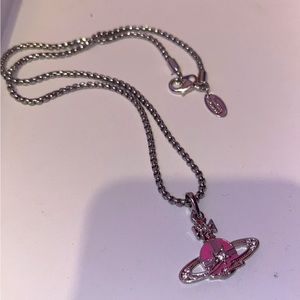 Vivienne westwood pink necklace